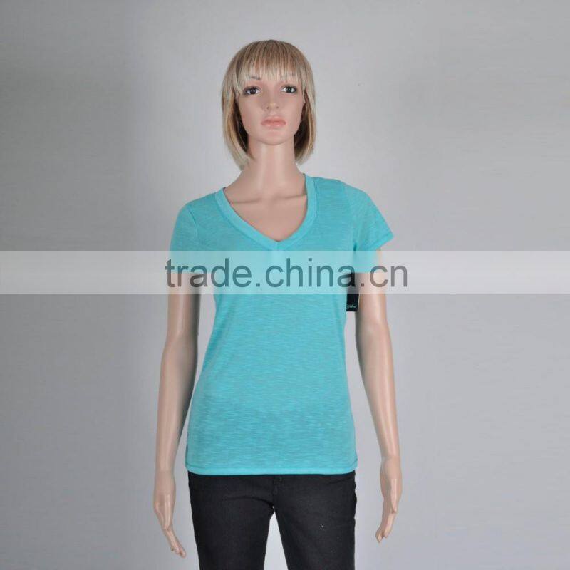 OEM Women blank short sleeve plain T shirt