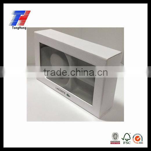 OEMXiamen Factory Square PVC Window Paper Box With Plastic Insert