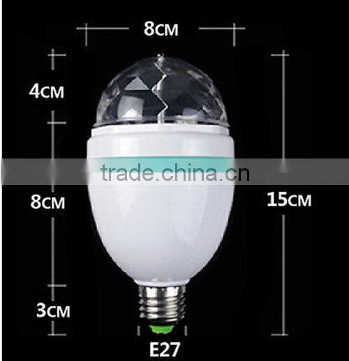 Hot Selling B22/E27 Crystal Rotating Led bulb