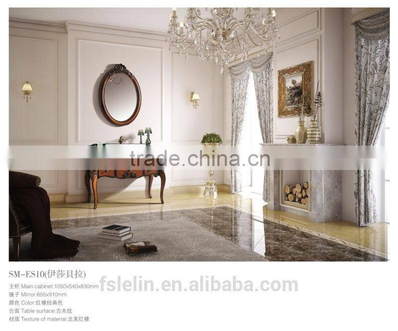 High end classical solidwood bathroom furniture wash basin vanities LS-FT80