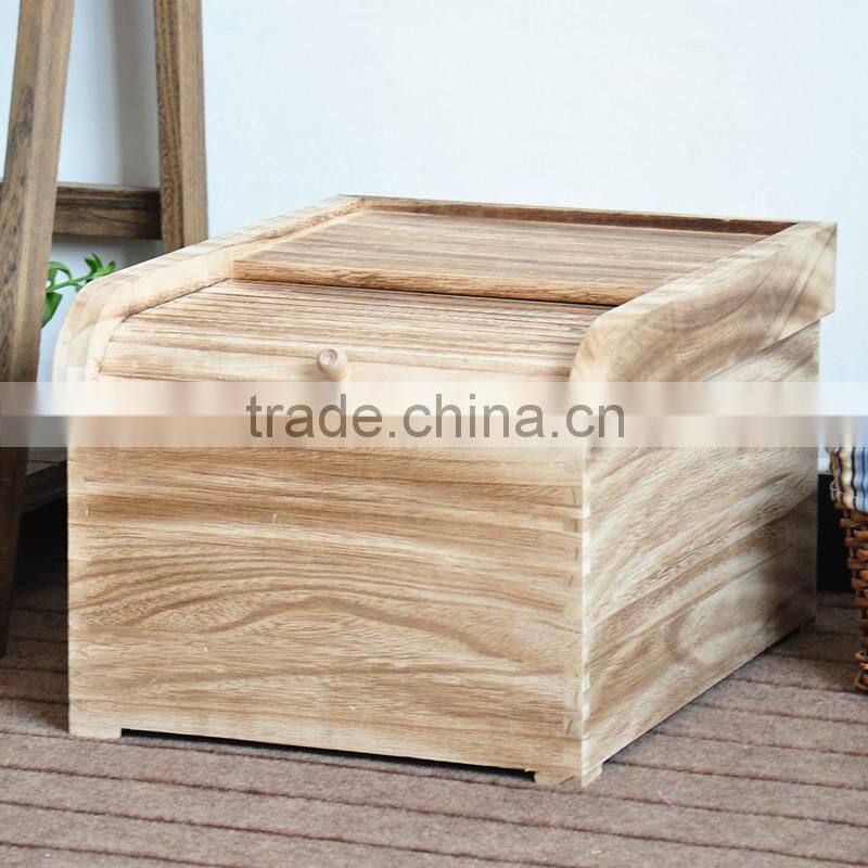 light color wood rice box with blind door