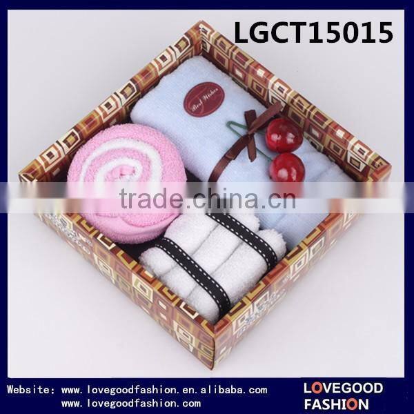 Enjoyment Organic Cotton Satin Cake Towel Face Towel Gift Box Towel