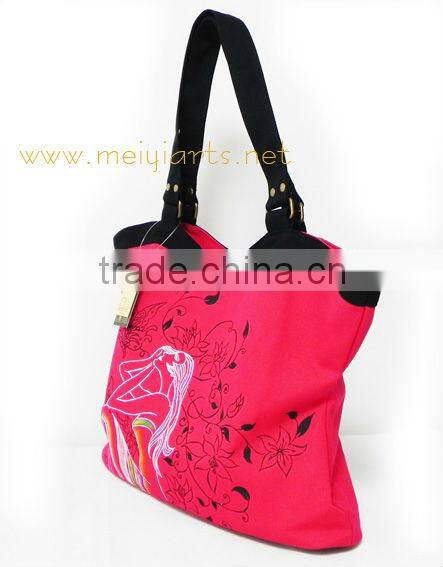 2015 new mei yi brand canvas beach bags fashion handbag