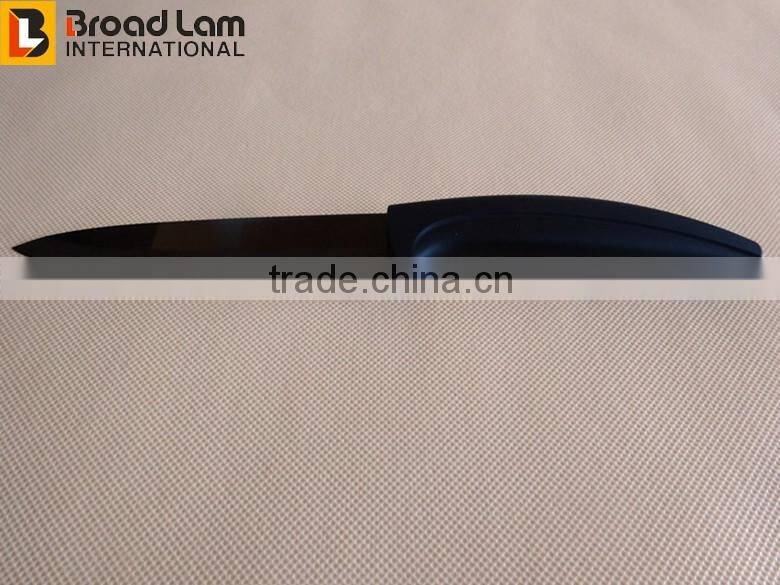 Best Quality 5 inch Black Blade Ceramic Kitchen Utility Knife, satin finish, black handle in black window box