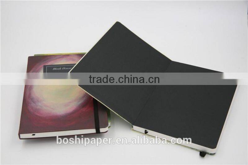 2015 high quality Printed PU softcover Elastic Band Journal notebook planner