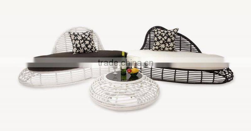New design wicker rattan bamboo sofa set- outdoor rattan furniture garden sofa set (1.2mm aluminum frame with powder coated)