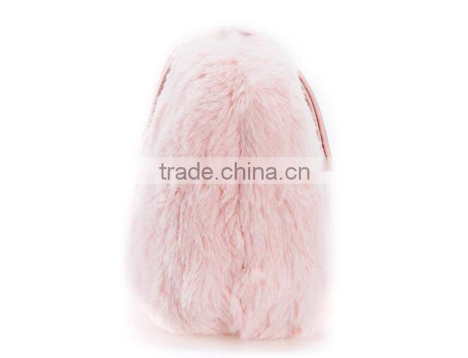 Pink young girl plush cross body bag Eco friendly fabric