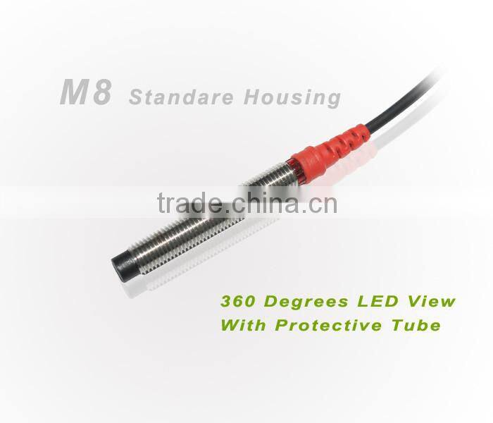 M8 F&C F3C-08KN02 Series Inductive Proximity Sensor, 2 Years warranty, 360 Degree LED View, NON-Flush 12~24VDC Sensor