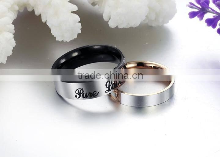 KSTONE 2015 Latest design personalized 316L stainless steel cross couple rings