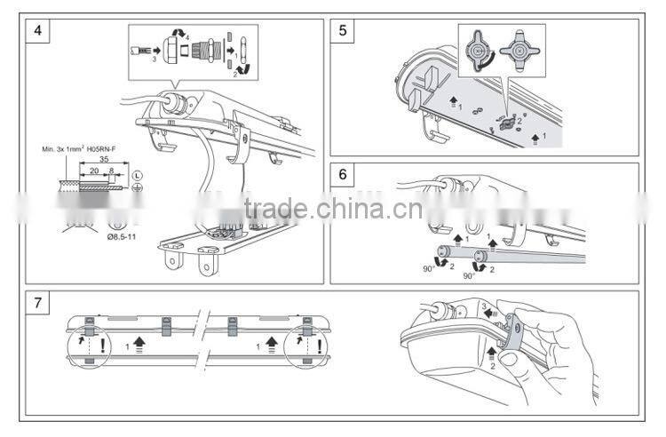 IP65 led tl armatuur waterproof led light