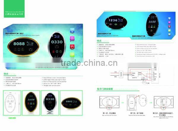 Hot selling acrylic digital led signage touch switch for hotel room