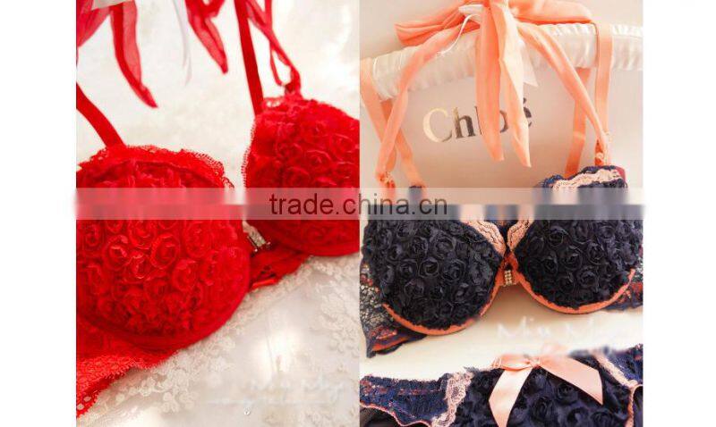 Hot Sale Sexy Lady Push Up Underwear Set, Lingerie Sexy Yong Girls Bra Brief Sets
