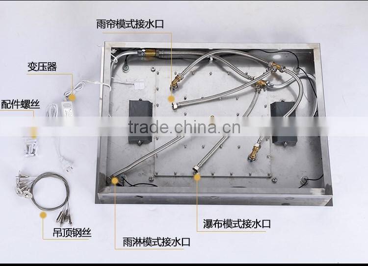 LABRAZE LE800600 shower panel with LED light and thermostatic faucet