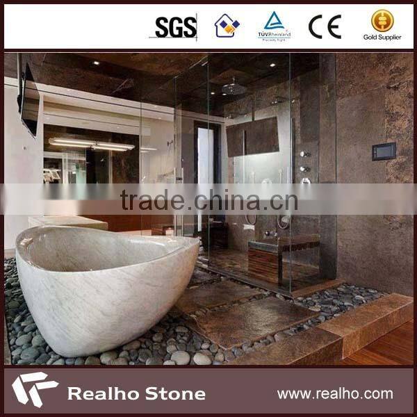 carrara White marble stone bench