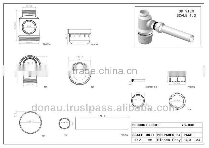 Standart Washbasin / Sink Siphon 32mm (YP038)