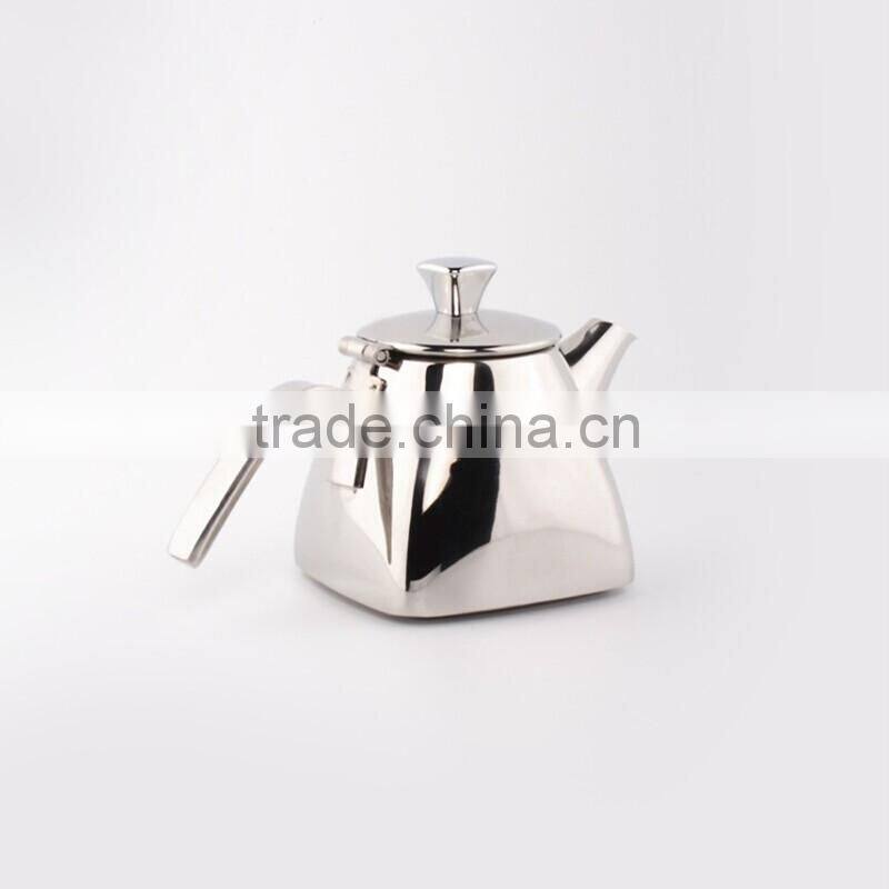 stainless steel 18/8 mirror finish food safety round 300ml small tea pot/water kettle