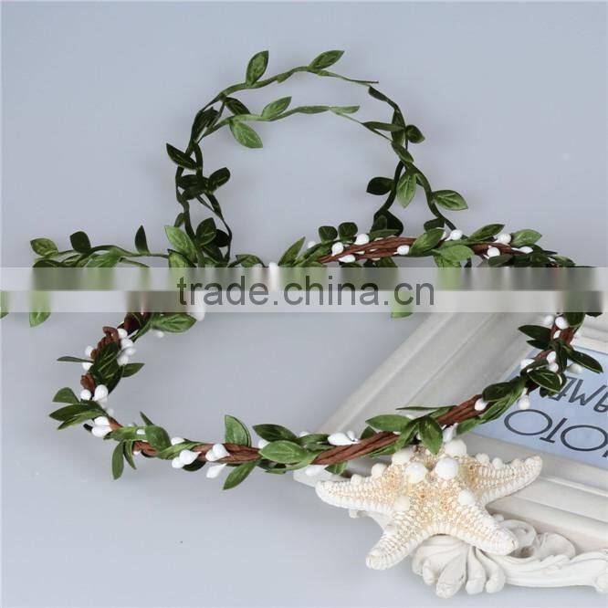 Wedding artificial Flower hair wreath.summer beach gift hair jewelry accessory