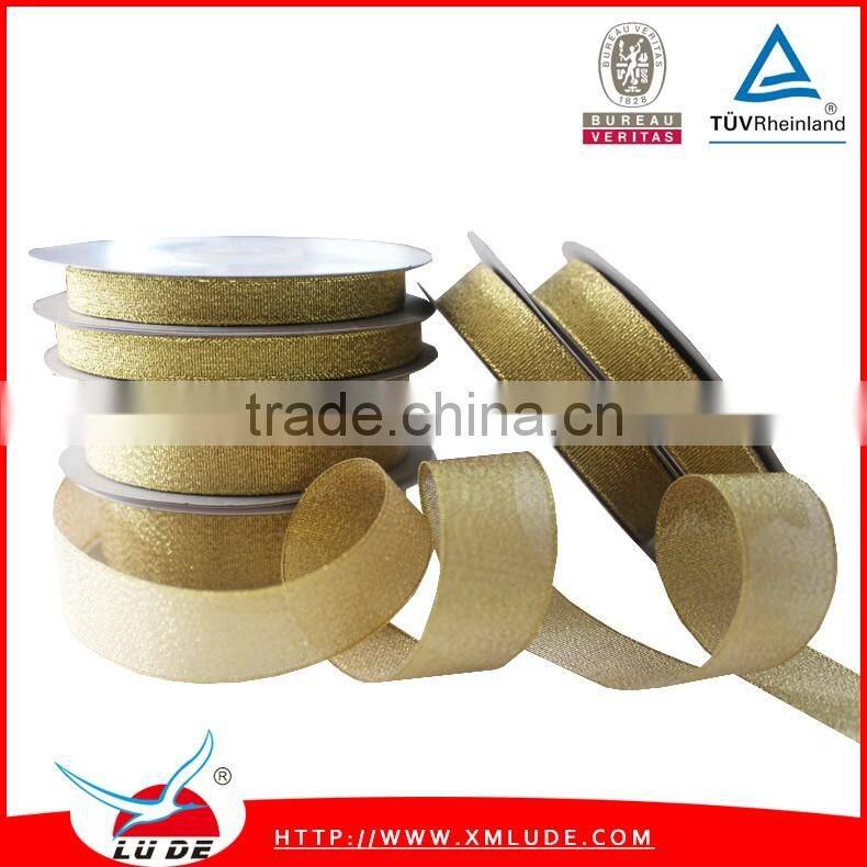 2015High quality Direct Manufacturer glitter christmas ribbon