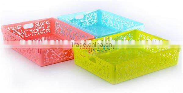 Colorful Plastic Hollowed-out Storage Basket