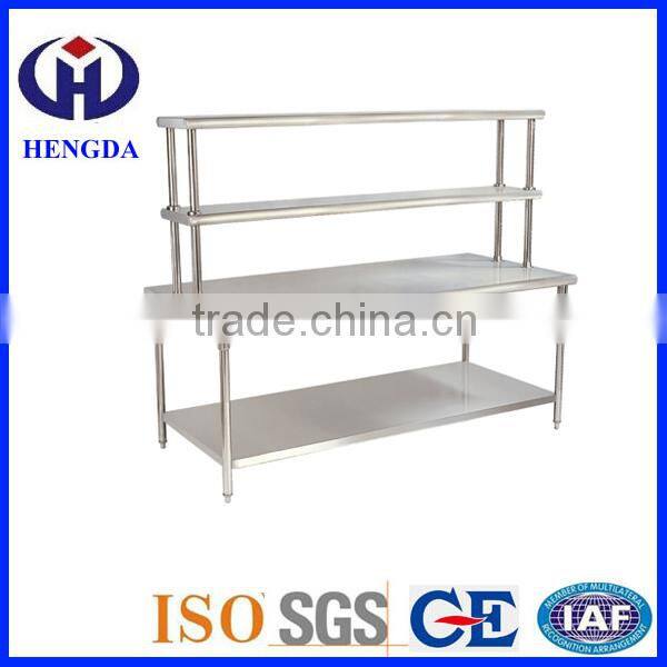 Different Size Stainless Steel Work Table With Top Shelf
