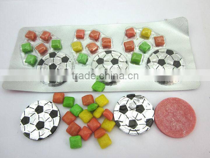 Football Coin And Small Squar Bubble Gum