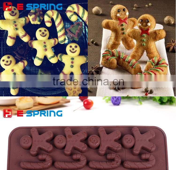Silicone Gingersnap Christmas Chocolate Cake Cookie Muffin Jelly Baking Mould