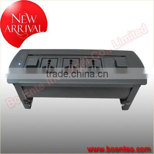 Office Worktop Furniture for Desktop Electric Rotatable 3 Way German Extension Power Socket