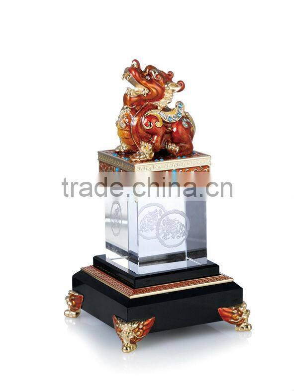 Decorative fortune crystal stamp crystal decoration home decorative craft and gift