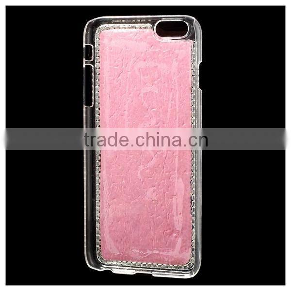 Fashion Rhinestone Mobile Phone Plastic Case for iPhone 6 Plus