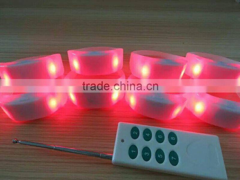 Wholesale Custom Remote Control LED Flashing Bracelet, Silicone LED Light Wristband