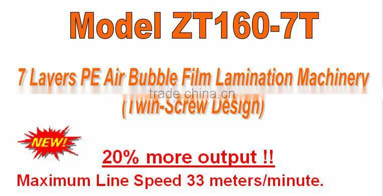 PE 2-7 Layers Composite Air Bubble Film High Quality Machine