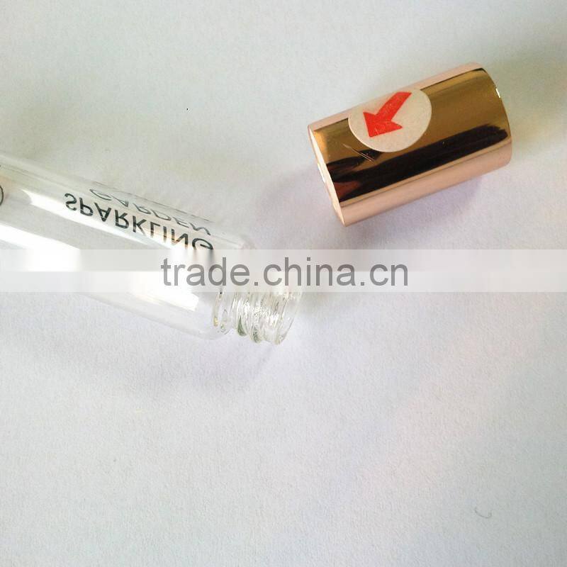 10ml cosmetici roll on perfume glass bottle with glass and stainless steel roller