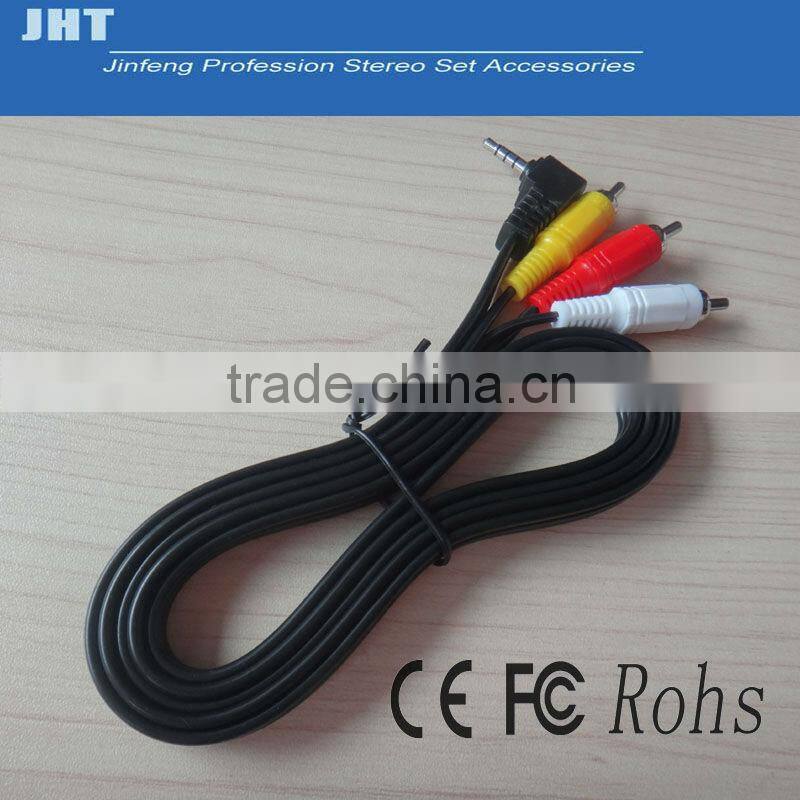 Hot sale 2RCA 3.5mm to av cable// component av cable,4rca plug to 4 rca plug