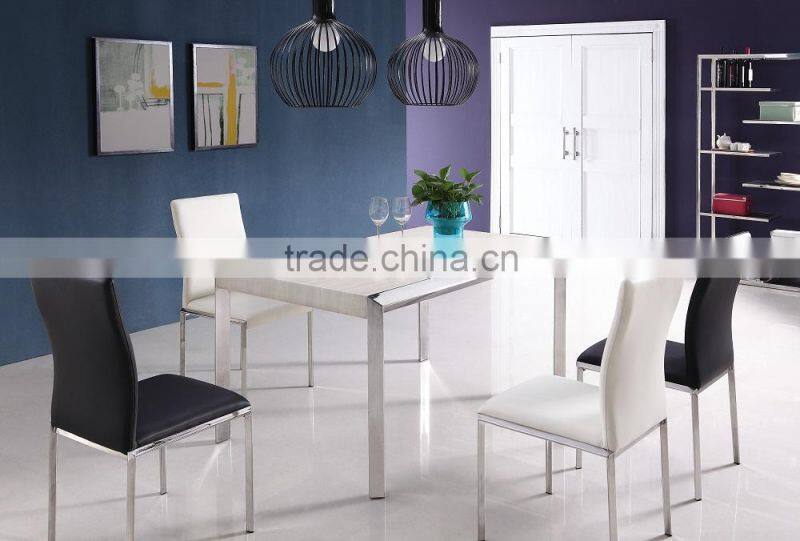 Metal marble glass dining table base with furniture design