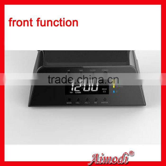 2015 promotional Multifunction Hotel Remote wireless Bluetooth Speakers for iphone,ipad,samsung charger dock