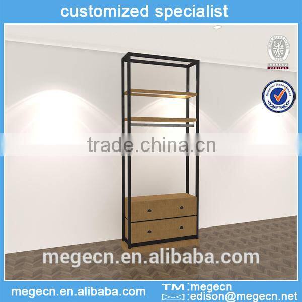 horizontal bar wooden display shelf design rack
