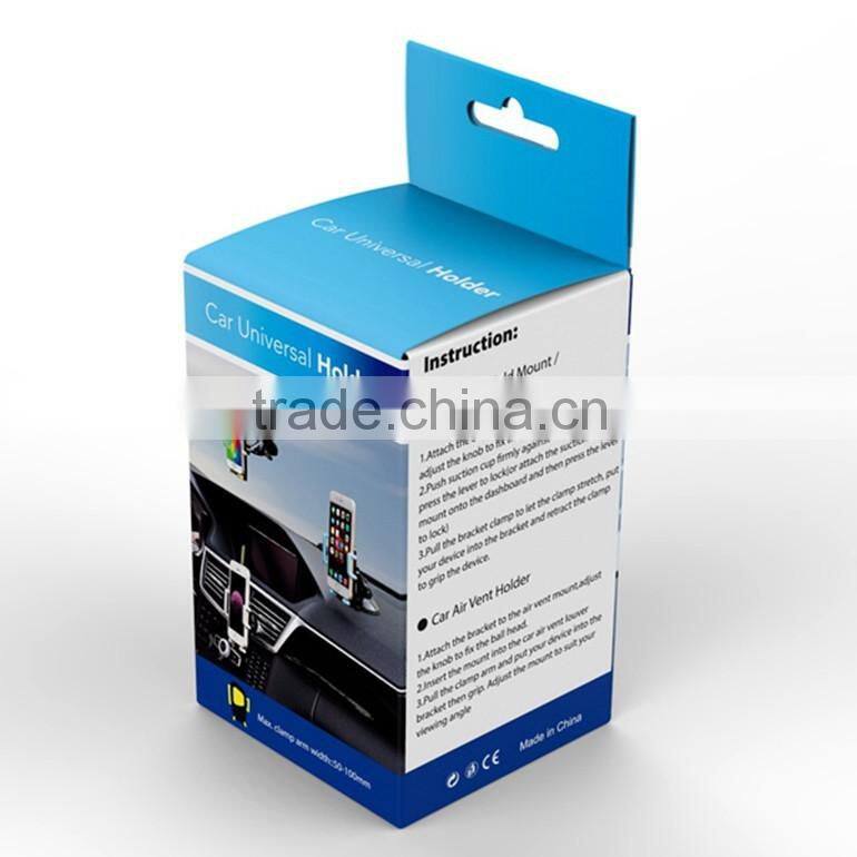 360 rotation one-hand-operated car cell phone holder