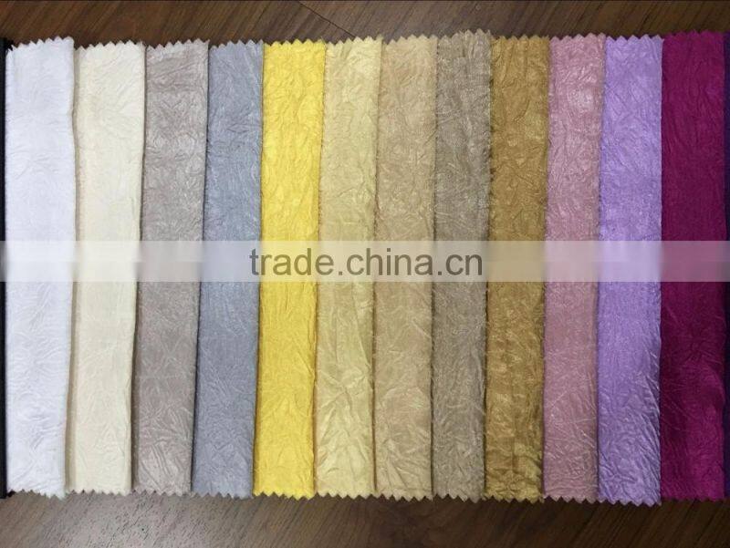 Crushed cheap polyester satin ruffled table cloth