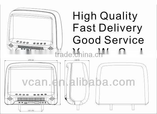 9 inch motorized lcd car monitor Android 4.0 Headrest Car lcd monitor Support WIFI/3G