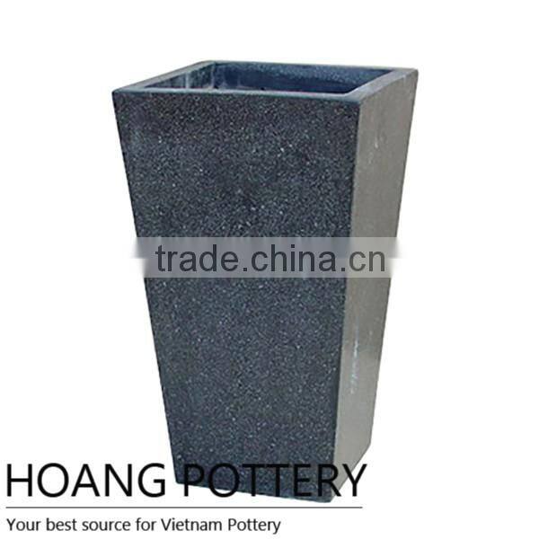 Roll Rim Fiber Terrazzo Garden Pots / planters Wholesale