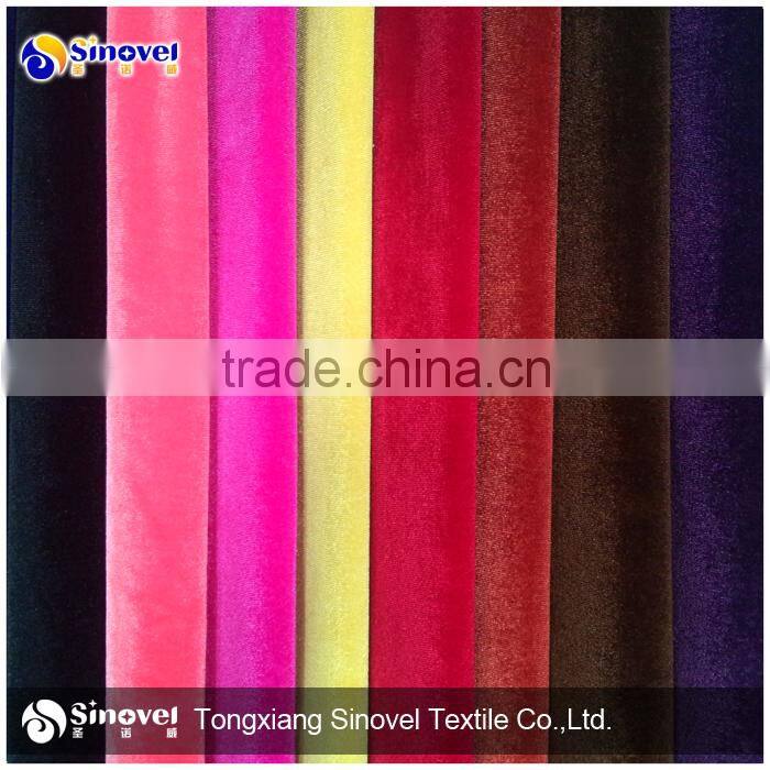 Polyester Spandex Bright Velvet Fabric
