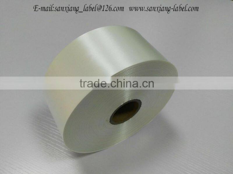 Good quality double sided satin ribbon, polyester satin ribbon for garment labels