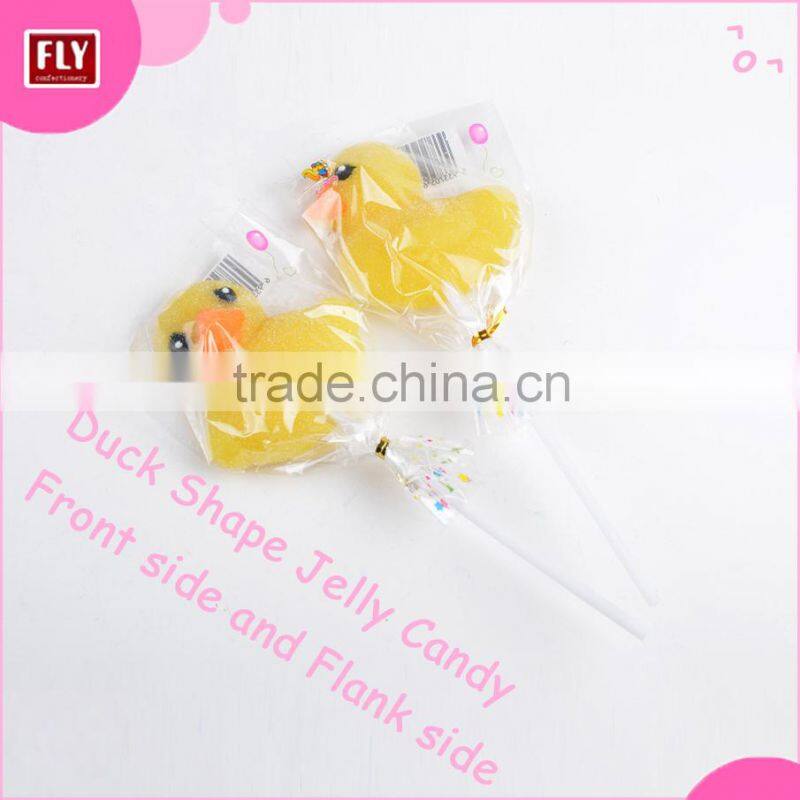 Halal Duck Shape Jelly Candy / Soft Jelly Candy Lollipop
