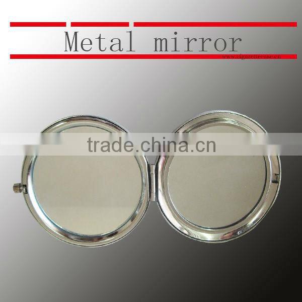 mini double sided mirror, metal mirror with rubber patch