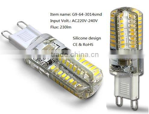 2,5W 220V-240V G9 64SMD -3014 led high quality