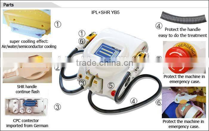 Durable portable IPL SHR OPT for permanent hair removal beauty machine