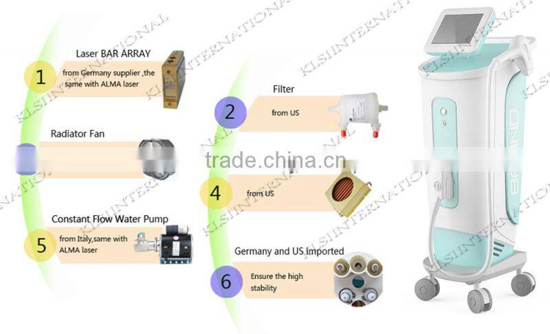 Ce approved and cryo cooling system professional laser hair removal machine pain free