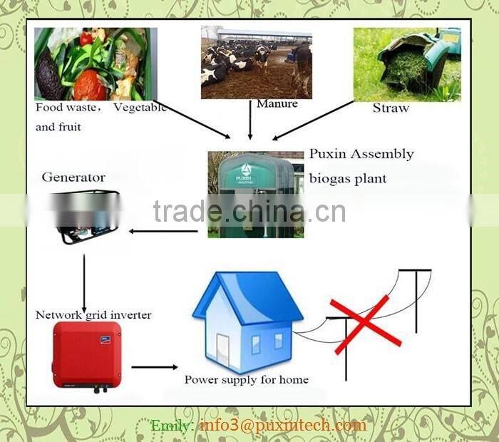 portable PUXIN pvc biogas digester slurry
