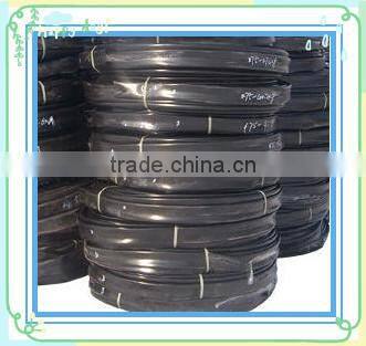 Plastic coated flat hose for garden irrigation system