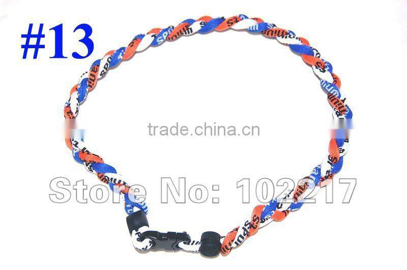 TITANIUM BASEBALL TORNADO ROPE SPORTS NECKLACE